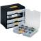 Cassettiera portautensili modulare - 4 cassetti - con maniglia - 39,1 x 29 x 33,4 cm - PPL - trasparente-nero - Store-Age - 1002299 - 8005646022999 - DMwebShop