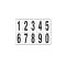 Numeri adesivi da 0 a 9 - in PVC - 70 x 124 mm - 10 etichette per foglio - 1 foglio - nero-bianco - Cartelli Segnalatori - 936.09 - 8400936101819 - DMwebShop