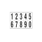 Numeri adesivi da 0 a 9 - in PVC - 70 x 124 mm - 10 etichette per foglio - 1 foglio - nero-bianco - Cartelli Segnalatori - 936.09 - 8400936101819 - DMwebShop