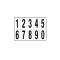Numeri adesivi da 0 a 9 - in PVC - 56 x 99 mm - 10 etichette per foglio - 1 foglio - nero-bianco - Cartelli Segnalatori - 935.09 - 8400935101810 - DMwebShop