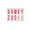 Lettere adesive da U a Z - in PVC - 56 x 99 mm - 10 etichette per foglio - 1 foglio - rosso-bianco - Cartelli Segnalatori - 915UZ - DMwebShop