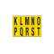 Lettere adesive da K a T - in PVC - 70 x 124 mm - 10 etichette per foglio - 1 foglio - nero-giallo - Cartelli Segnalatori - 906KT - 8409062101830 - DMwebShop