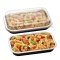 Contenitore alluminio stirato+coperchio in R-PET - 4 porzioni - 22 x 15x 4,4 cm - conf. 25 pezzi - Cuki Professional - 154228467 - 8003980600026 - DMwebShop