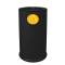 Contenitore tondo per raccolta differenziata - 3 scomparti - 70 lt - nero - Stilcasa - 873/N - 8033630038824 - DMwebShop