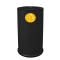 Contenitore tondo per raccolta differenziata - 3 scomparti - 70 lt - nero - Stilcasa - 873/N - 8033630038824 - DMwebShop
