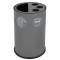 Contenitore tondo per raccolta differenziata - con divisiorio bicchieri - 50 lt - grigio - Stilcasa - 995/G - 8033630051953 - DMwebShop