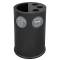 Contenitore tondo per raccolta differenziata - con divisiorio bicchieri - 50 lt - nero - Stilcasa - 995/N - 8033630051946 - DMwebShop