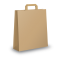 Shopper - maniglie piattina - 26 x 11 x 34,5 cm - carta kraft - avana - conf. 350 pezzi - Mainetti Bags - 001642 - 310000961D - DMwebShop