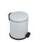 Pattumiera a pedale New Bin Basic - 5 lt - metallo verniciato - bianco - Medial International - 913051 - 8056324539001 - DMwebShop