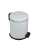 Pattumiera a pedale New Bin Basic - 5 lt - metallo verniciato - bianco - Medial International - 913051 - 8056324539001 - DMwebShop