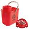 Secchio Polar - con strizzatore - 15 lt - rosso - 30 x 27 x 37 cm - Perfetto - 26546 - 8052474265463 - DMwebShop