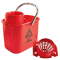 Secchio Polar - con strizzatore - 15 lt - rosso - 30 x 27 x 37 cm - Perfetto - 26546 - 8052474265463 - DMwebShop