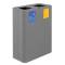 Contenitore gettacarte Pure 60x30x80 cm 120 lt grigio - 20108