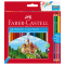 Matita colorata eco Il Castello + 3 bicolor - Ø mina 3 mm - colori assortiti - astuccio 24 pezzi - Faber Castell - 110324 - 7891360595564 - DMwebShop
