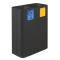 Contenitore gettacarte Pure- 60x30x80 cm - 120 lt - nero - Stilcasa - PU120F-N - 8033630036905 - DMwebShop