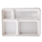 Vassoio biodegradabile - 4 scomparti - 37 x 27 x 3,6 cm - canna da zucchero - bianco - conf. 40 pezzi - Signor Bio - BTR001BIO40B - 8055715783245 - DMwebShop