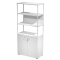 Libreria alta metal + armadio basso Essence - 90 x 46 x 204 cm - Bianco-bianco-bianco-bianco - Artexport - MB3+AB3+28AN/3 - DMwebShop