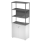 Libreria alta metal + armadio basso Essence - 90 x 46 x 204 cm - Bianco-bianco-antracite-antracite - Artexport - MB3+AB3+28AF/T - DMwebShop