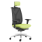 Poltrona semidirezionale Velia VEAPG - con braccioli regolabili e poggiatesta - verde mela - Unisit - VEAPG/BR3D/HVM - DMwebShop