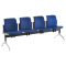 Panca attesa Nik NI4P - 4 posti - senza braccioli - blu - Unisit - NI4P/SB - DMwebShop