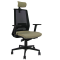Poltrona semidirezionale Light LLNPG - con braccioli regolabili e poggiatesta - verde bruciato - Unisit - LLNPG/BRF/XVM - DMwebShop