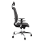 Poltrona semidirezionale Newair NWNAP - con braccioli regolabili e poggiatesta - nero - Unisit - NWNAP/BR3D/KN - DMwebShop