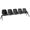 Panca attesa Quick QK5P - 5 posti - senza braccioli - nero - Unisit - QK5P/NE - DMwebShop