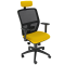Seduta operativa Kemper KMAPG - con braccioli regolabili e poggiatesta - giallo - Unisit - KMAPG-BRF-EG - KMAPG/BRF/EG - DMwebShop