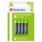 Scatola 4 Pile AAA Ricaricabili - Verbatim - 49514 - 23942495147 - DMwebShop