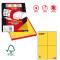 Etichetta adesiva C519 - permanente - 105 x 148,5 mm - 4 etichette per foglio - giallo - scatola 100 fogli A4 - Markin - X210C519GI - 8007047023131 - DMwebShop
