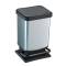 Pattumiera a pedale Paso - 29 x 27 x 46 cm - 20 lt - PPL metallizzato - nero-argento - Rotho - F600051 - 7610859233905 - DMwebShop