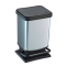 Pattumiera a pedale Paso - 29 x 27 x 46 cm - 20 lt - PPL metallizzato - nero-argento - Rotho - F600051 - 7610859233905 - DMwebShop