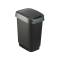 Pattumiera con coperchio basculante - 33,3 x 25,2 x 47,6 cm - PPL - 25 lt - nero-grigio - Rotho - F600019 - 7610859135391 - DMwebShop