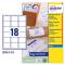 Etichette adesive J8161 in carta angoli arrotondati inkjet permanenti bianco - 5552