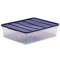 Contenitore multiuso 32 x 40 x 11 cm - 12 lt - PP - con coperchio blu - trasparente - Fellowes - Bankers Box - 100135769 - 43859804832 - DMwebShop
