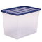 Contenitore multiuso 38 x 56 x 41 cm - 64 lt - PP - con coperchio blu - trasparente - Fellowes - Bankers Box - 100135773 - 43859804863 - DMwebShop