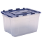 Contenitore multiuso 43 x 59 x 35 cm - 55 lt - PP - con coperchio a cerniera blu - trasparente - Fellowes - Bankers Box - 100135775 - DMwebShop