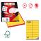 Etichetta adesiva C501 - permanente - 105 x 36 mm - 16 etichette per foglio - giallo - scatola 100 fogli A4 - Markin - X210C501GI - 8007047021694 - DMwebShop