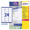 Etichetta adesiva L7159 - permanente - 63,5 x 33,9 mm - 24 etichette per foglio - bianco - conf. 100 fogli A4 - Avery - L7159-100 - 5014702086588 - DMwebShop