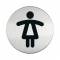 Pittogramma adesivo - WC donne - acciaio - Ø 8,3 cm - Durable - 4904-23 - 4005546400136 - DMwebShop