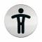 Pittogramma adesivo - WC uomini - acciaio - Ø 8,3 cm - Durable - 4905-23 - 4005546400143 - DMwebShop
