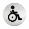 Pittogramma adesivo - WC diversamente abili - acciaio - Ø 8,3 cm - Durable - 4906-23 - 4005546400150 - DMwebShop