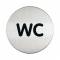 Pittogramma adesivo - WC - acciaio - Ø 8,3 cm - Durable - 4907-23 - 4005546400167 - DMwebShop