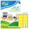 Etichetta adesiva LP4F - permanente - 99,1 x 67,7 mm - 8 etichette per foglio - giallo fluo - conf. 70 fogli A4 - Tico - LP4FG-9967 - 8007827270250 - DMwebShop