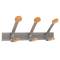 Appendiabiti da muro - 45 x 11,2 x 17,5 cm - 3 posti metallo-legno grigio metallo e legno chiaro - Alba - PMV3 - 3129710013135 - DMwebShop