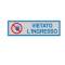 Targhetta adesiva - VIETATO L'INGRESSO - 16,5 x 5 cm - conf. 10 pezzi - Cartelli Segnalatori - 96672 - 8771699667219 - DMwebShop