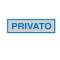 Targhetta adesiva - PRIVATO - 16,5 x 5 cm - conf. 10 pezzi - Cartelli Segnalatori - 96698 - 8771719669858 - DMwebShop