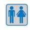 Targhetta adesiva - pittogramma Toilette uomo-donna - 8,2 x 8,2 cm - conf. 10 pezzi - Cartelli Segnalatori - 9644B - 8772069644069 - DMwebShop