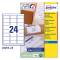 Etichetta adesiva J8159 - permanente - 63,5 x 33,9 mm - 24 etic. Per foglio - bianco - conf. 25 fogli A4 - Avery - J8159-25 - 5014702109010 - DMwebShop