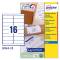 Etichetta adesiva J8162 - bianco - adatta a stampanti inkjet - 99,1 x33,9 mm - 16 etichette per foglio - conf. 25 fogli A4 - Avery - J8162-25 - 5014702109041 - DMwebShop